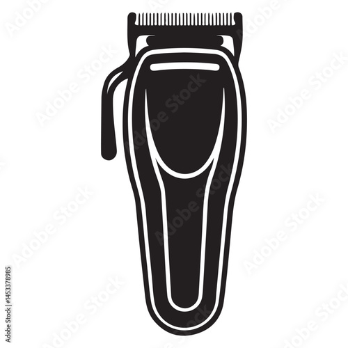 Electrical hair clipper or shaver Vector Black silhouettes. with white background