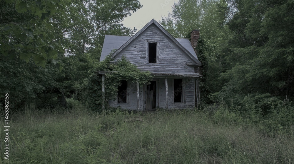 Abandoned house in a forest Abandoned house in a forest
