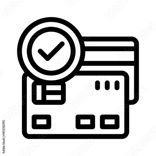 payment confirmation line icon