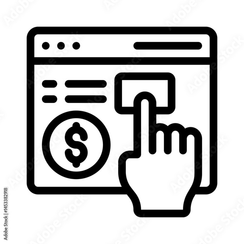 subscription payment line icon