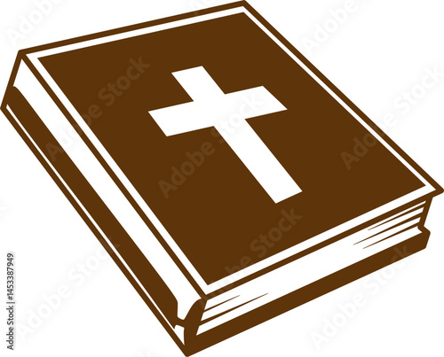 Holy Bible - Bible Vector Illustration - Brown Religious Design