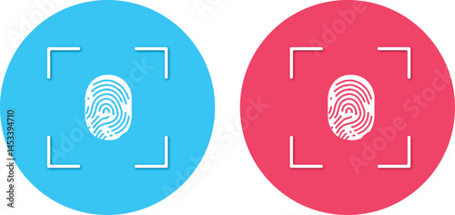 Fingerprint identification system. Vector icon fingerprint.