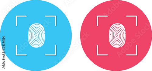 Biometric data design. Futuristic technology. Fingerprint identification. vector illustration. 