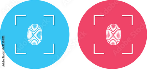Biometric data design. Futuristic technology. Fingerprint identification. vector illustration. 