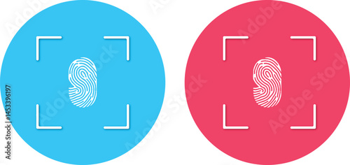Biometric data design. Futuristic technology. Fingerprint identification. vector illustration. 