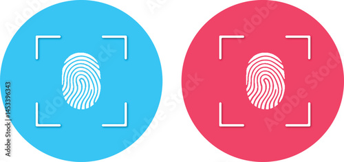 Fingerprint identification. Biometric data design.