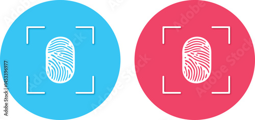 Futuristic technology. Biometric data design. Scan fingerprint, security or identification system concept.