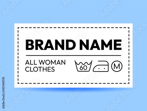 Clothing Label Design with Care Instructions