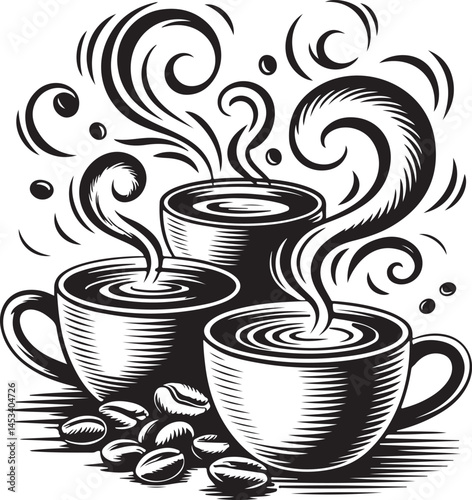 Steaming Coffee Cup Silhouette Vector

Coffee Mug with Beans Design

Espresso Shot Silhouette Art

Takeaway Coffee Cup Vector

Coffee Lover’s Morning Silhouette