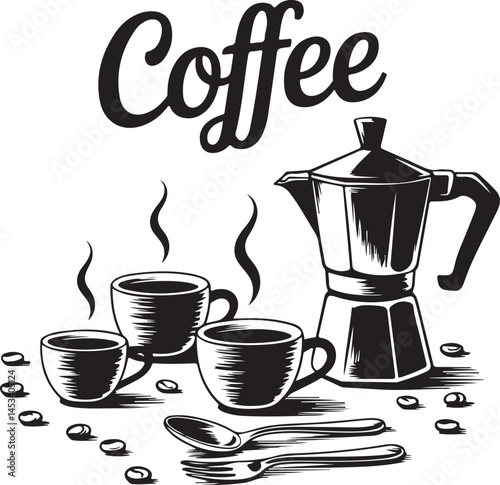 Steaming Coffee Cup Silhouette Vector

Coffee Mug with Beans Design

Espresso Shot Silhouette Art

Takeaway Coffee Cup Vector

Coffee Lover’s Morning Silhouette