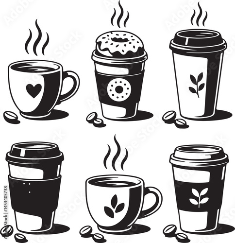 Steaming Coffee Cup Silhouette Vector

Coffee Mug with Beans Design

Espresso Shot Silhouette Art

Takeaway Coffee Cup Vector

Coffee Lover’s Morning Silhouette