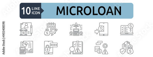 Microloan icon sheet 
