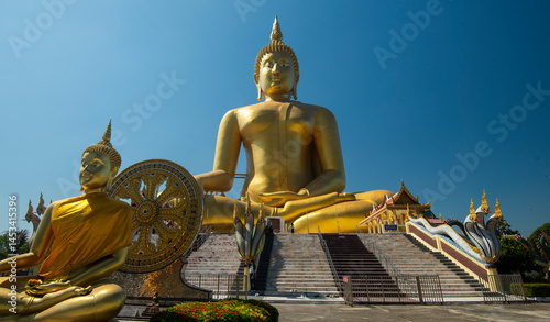 Biggest golden budha at Angthong, Thailand