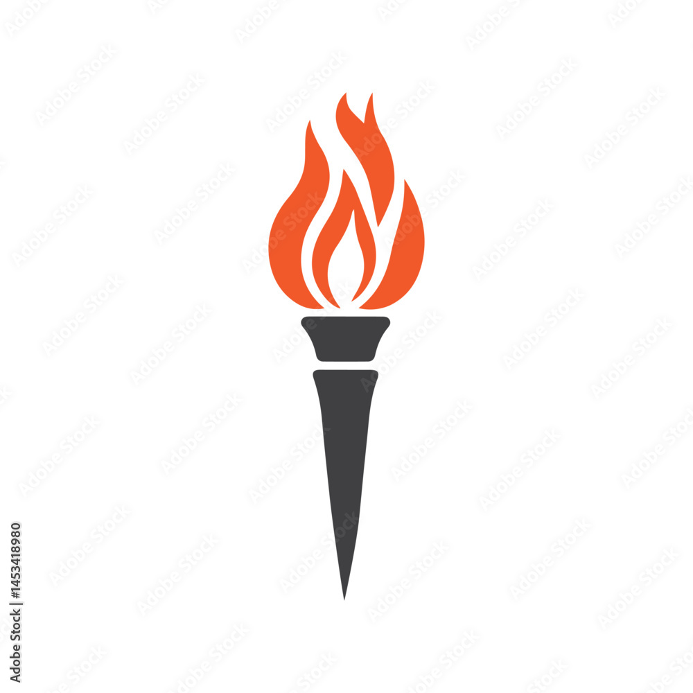 Torch Logo Design Graphic Illustration Torch Logo Design Graphic Illustration