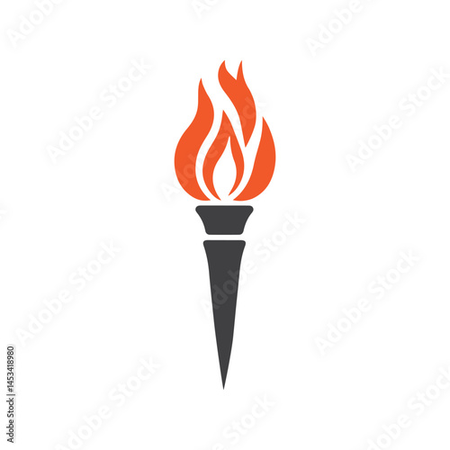 Torch Logo Design Graphic Illustration