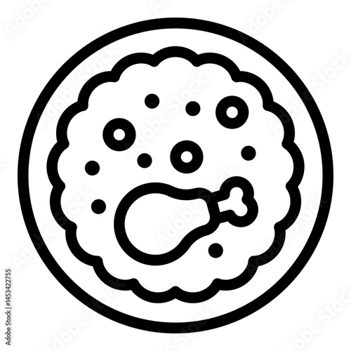 Biryani icon. Vector line icon
