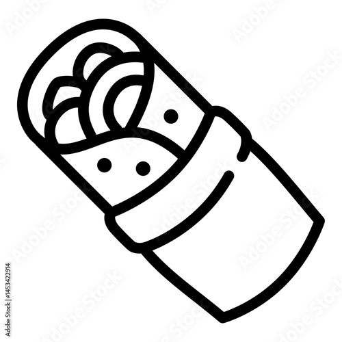 Burrito icon. Vector line icon