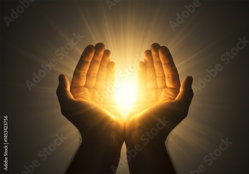 hand gestures praying with divine light praying according to religion