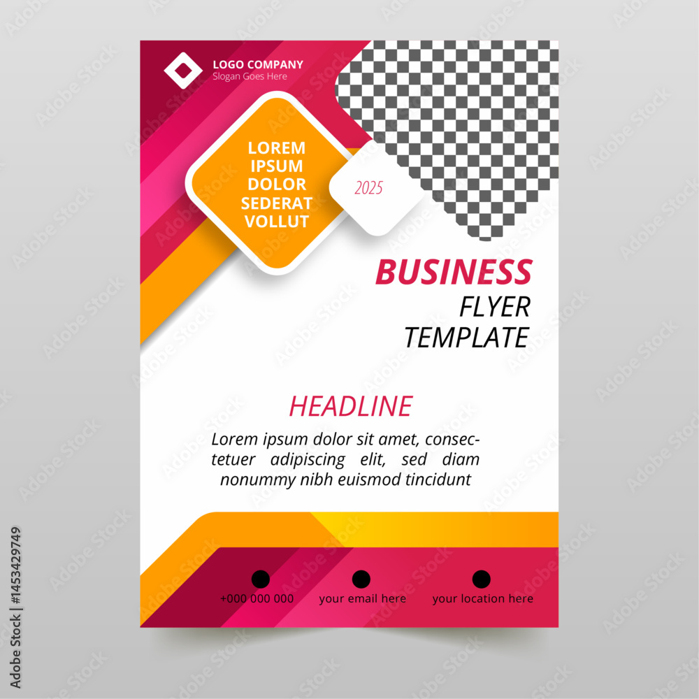 a4 flyer template, modern business flyer template, abstract business flyer and creative design, IT company flyer and editable vector template design 