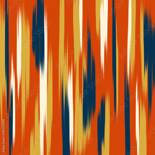 Uzbekistan ikat pattern. Uzbekistan ikat abstract ethnic design. Uzbekistan pattern design for background, wallpaper, textile, art, clothing, wrapping paper, Uzbek style, Uzbek fabric
