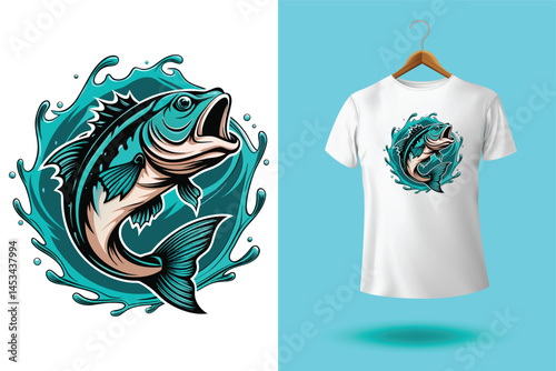 fly fishing illustration river graphic outdoor design adventure t shirt vintage