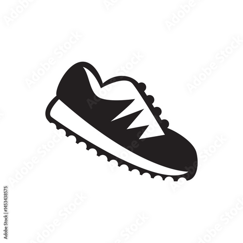 Sport shoe silhouette vector illustration