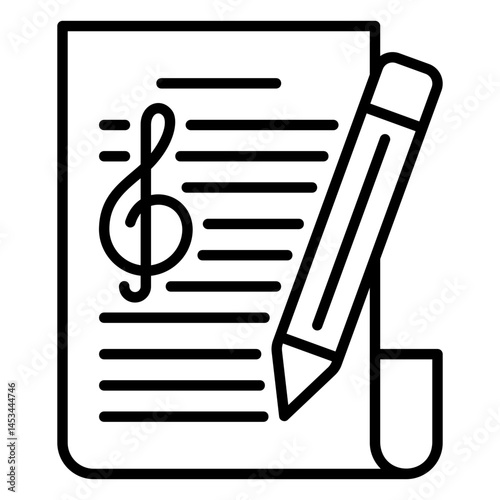 Music composition icon to produce good musical works