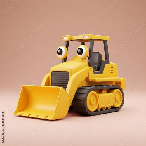 yellow bulldozer excavator