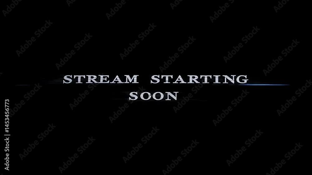 Stream Starting Soon Broadcast Glitch Effect Overlay