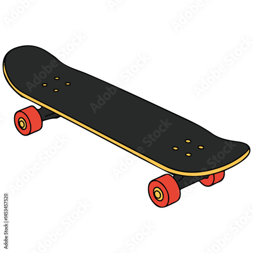 Skateboard sport equipment isolated vector illustration on white background