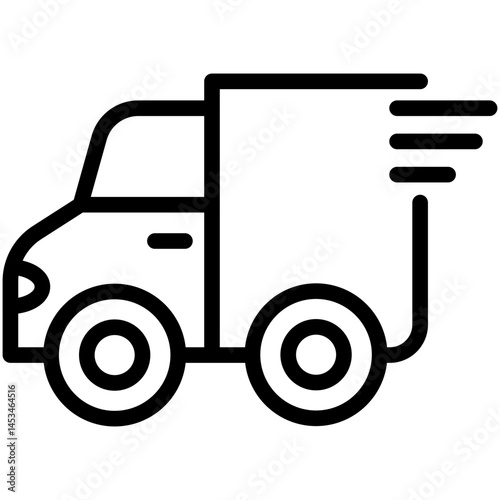 delivery truck line icon