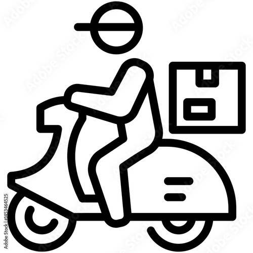 delivery courier line icon
