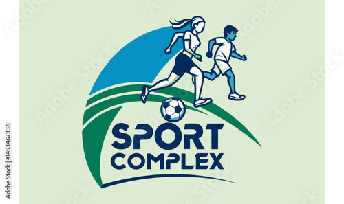 Sports complex logo with unique style 