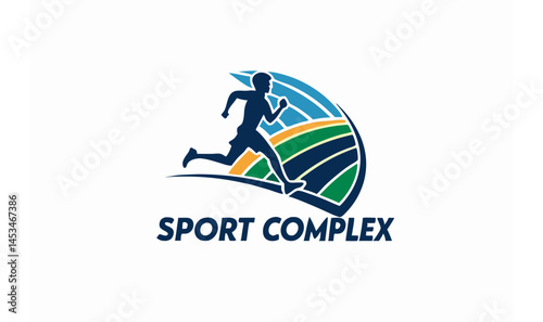 Sports complex logo with unique style 