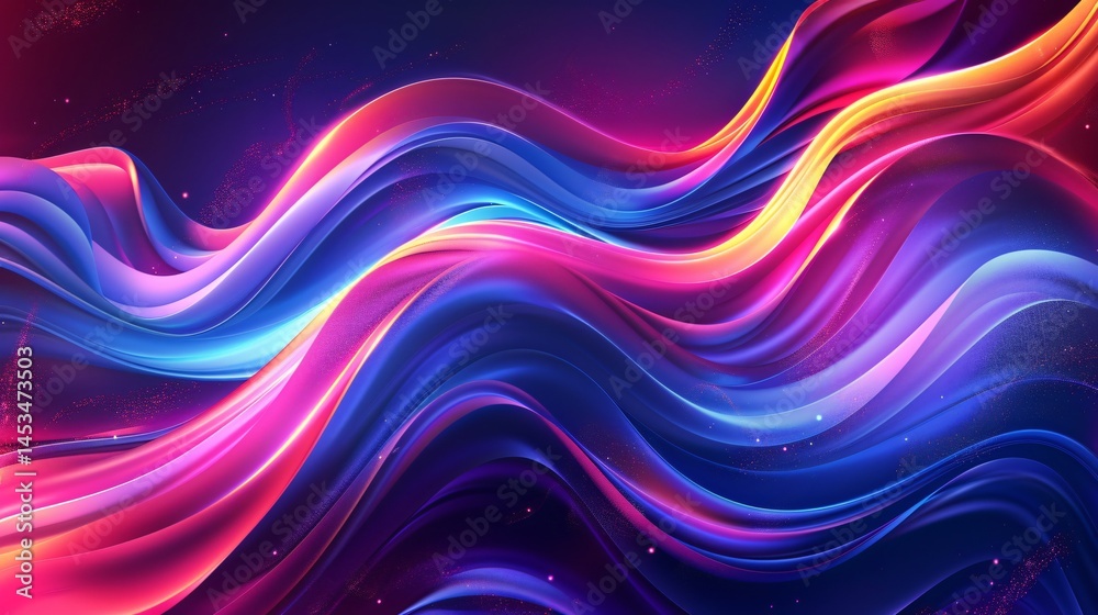 Abstract background with colorful waves, gradient and fluid shapes. 3d rendering illustration Abstract background with colorful waves, gradient and fluid shapes. 3d rendering illustration
