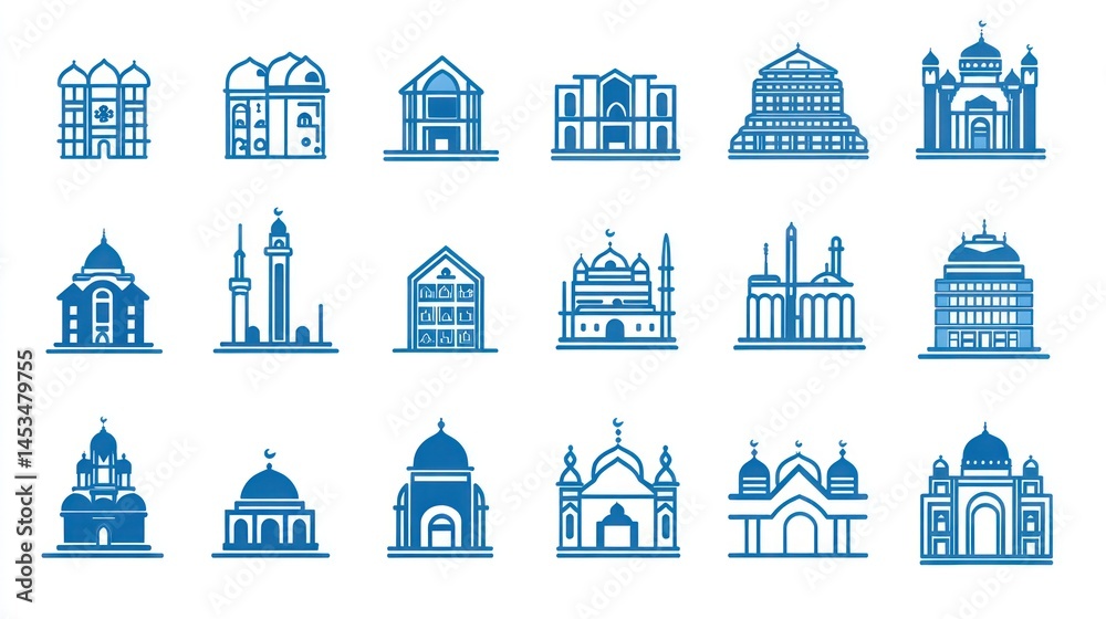 Obraz premium Islamic Architecture Illustrations