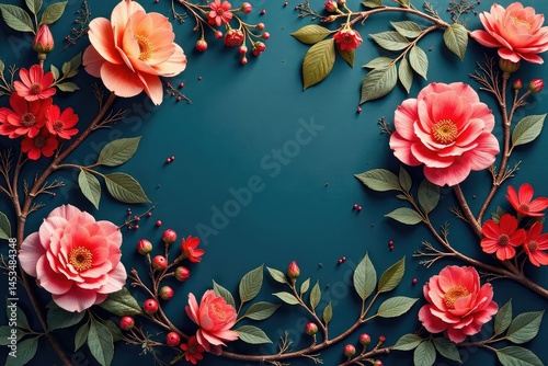 Intricate floral vine repeating across surface , beauty, growth