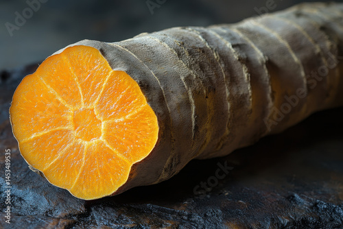 Close-up of a carrot on table.