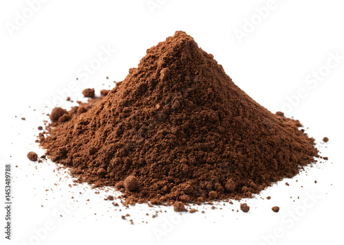 cocoa powder isolated on white background