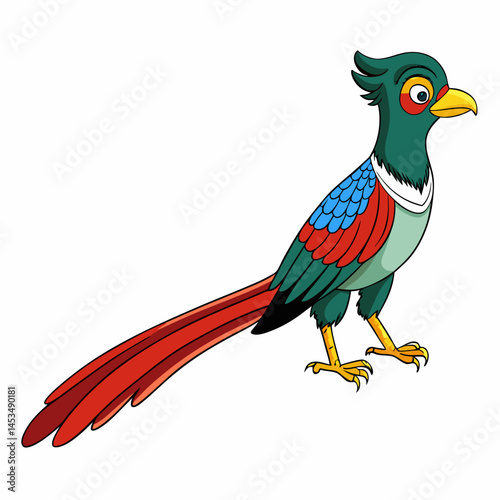  elegant trogon white background