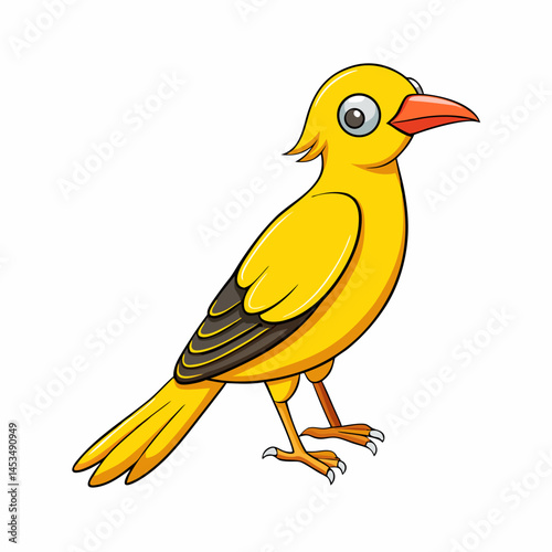 golden oriole white background