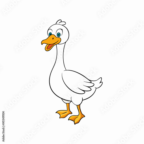  goose white background