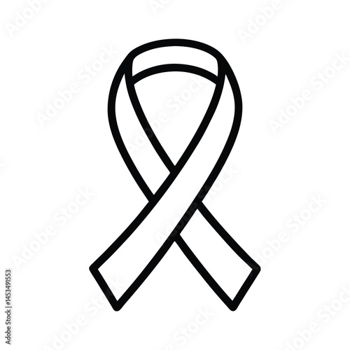 black awareness ribbon