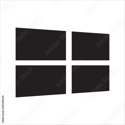 Windows, Mobile desktop logo on isolated background for your design. Vector collection of icons on white background