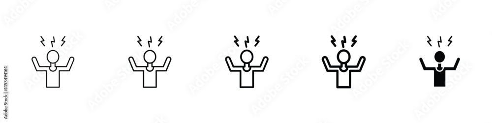 Set of 5 pixel perfect Angry person icon with 1 unexpanded, 1 silhouette, A face icon with a frowning mouth and steam coming out of ears. Set of 5 pixel perfect Angry person icon with 1 unexpanded, 1 silhouette, A face icon with a frowning mouth and steam coming out of ears.