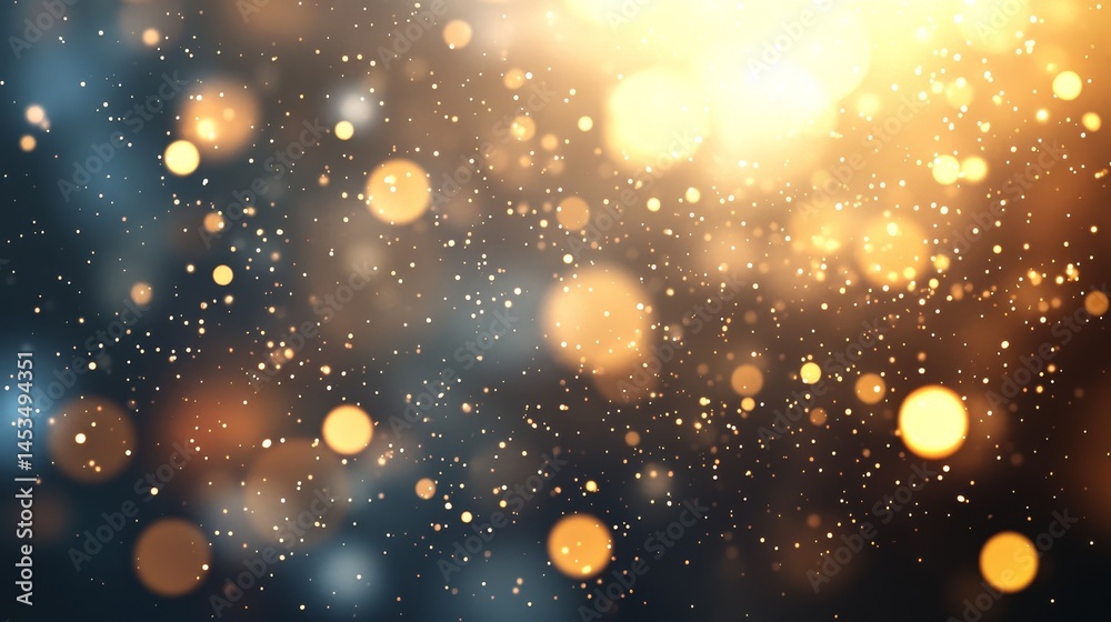 Fototapeta premium background of shiny light particles floating in the air, glowing softly and moving gently