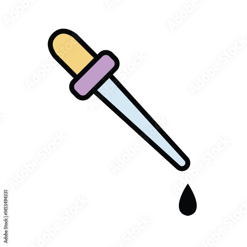 dropper icon , template, flat, design, vector, illustrations, education, style, trendy, collections