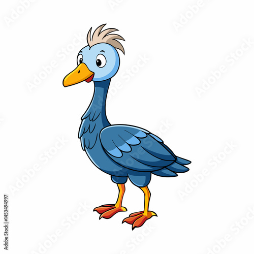 illustration of cartoon nene bird