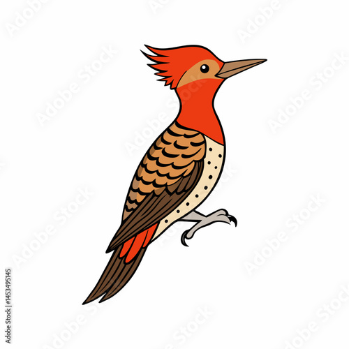 vector illustration of a northern bird