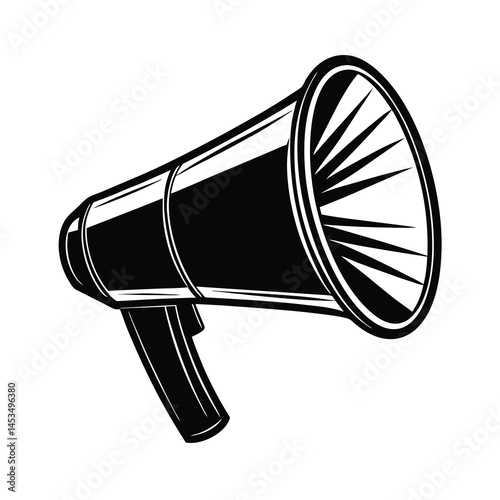 megaphone on white background